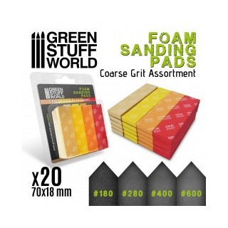 Eponge de Ponçage Flexible - Assortiment de GROS GRAIN x20