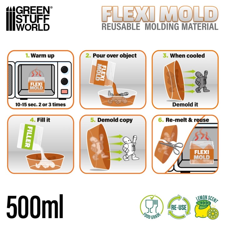 Flexi Mold Green Stuff World – Matériau réutilisable pour moules