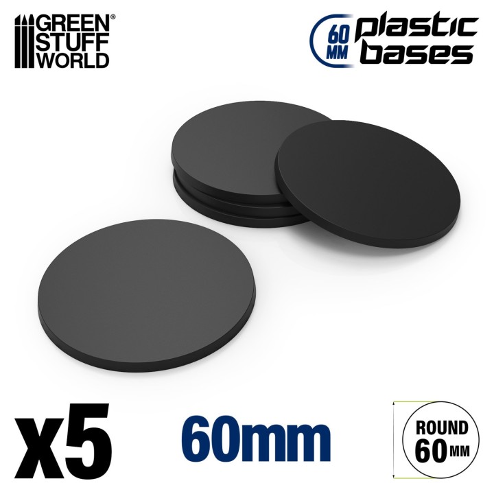 Socles Plastiques ROND 60 mm Noir