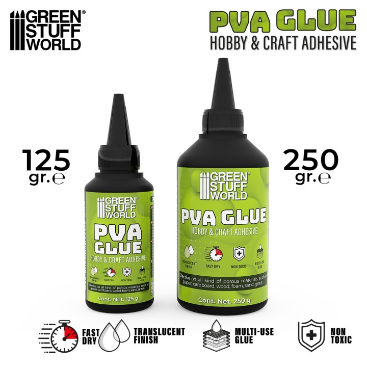 Colle Blanche 250g Green Stuff World | Colle PVA modélisme | Défi Jeux
