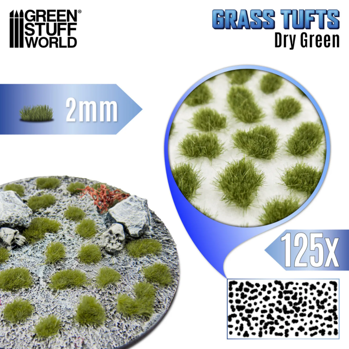 Touffes herbe 2mm Vert Sec Green Stuff World | Défi Jeux
