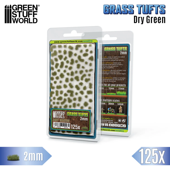 Touffes herbe 2mm Vert Sec Green Stuff World | Défi Jeux