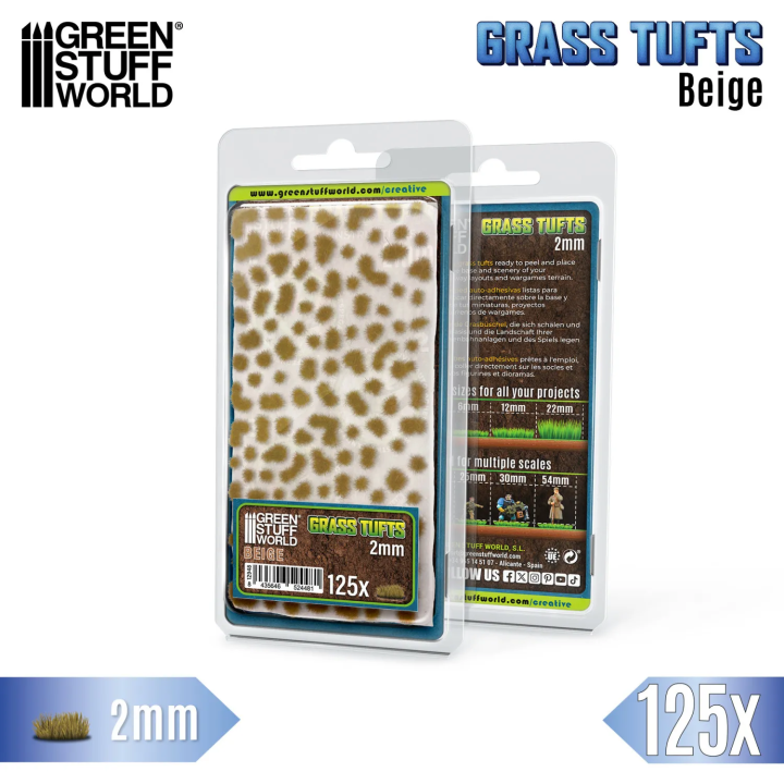 Touffes d'herbe - Tuft 2 mm - Beige