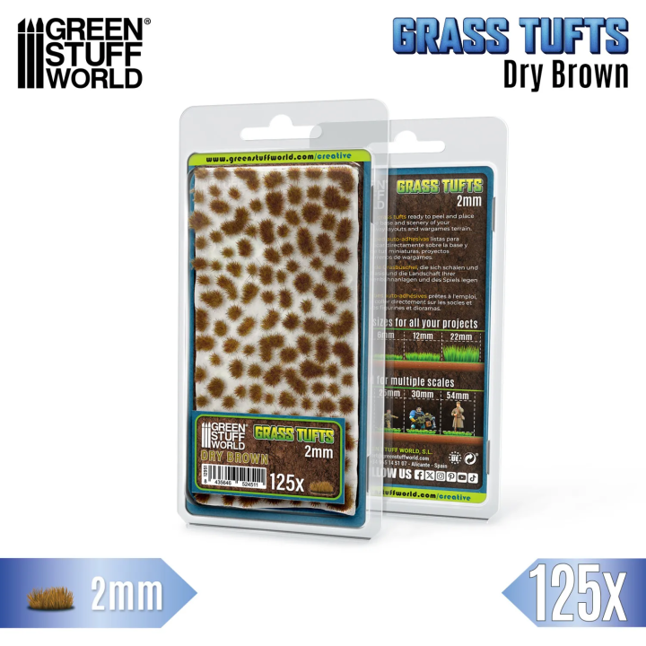 Touffes herbe 2mm Brun sec Green Stuff World | Défi Jeux