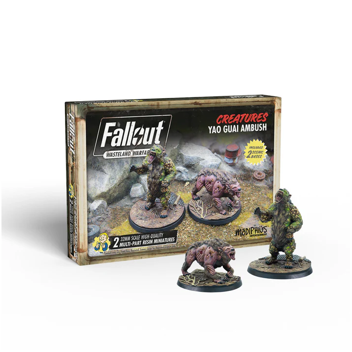 Fallout Yao Guai Ambush figurines Wasteland Warfare | Défi Jeux