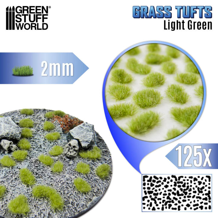 Touffes herbe 2mm Vert clair Green Stuff World | Défi Jeux