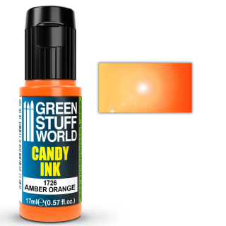 Encre Candy Amber Orange 17ml Green Stuff World - Effet translucide