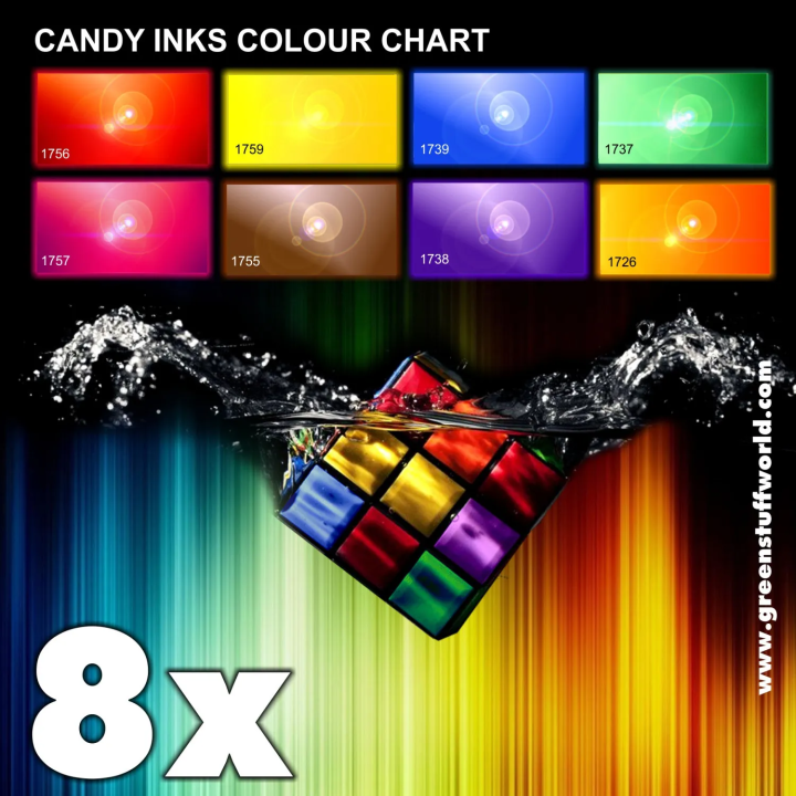 Encre Candy Amber Orange 17ml Green Stuff World - Effet translucide