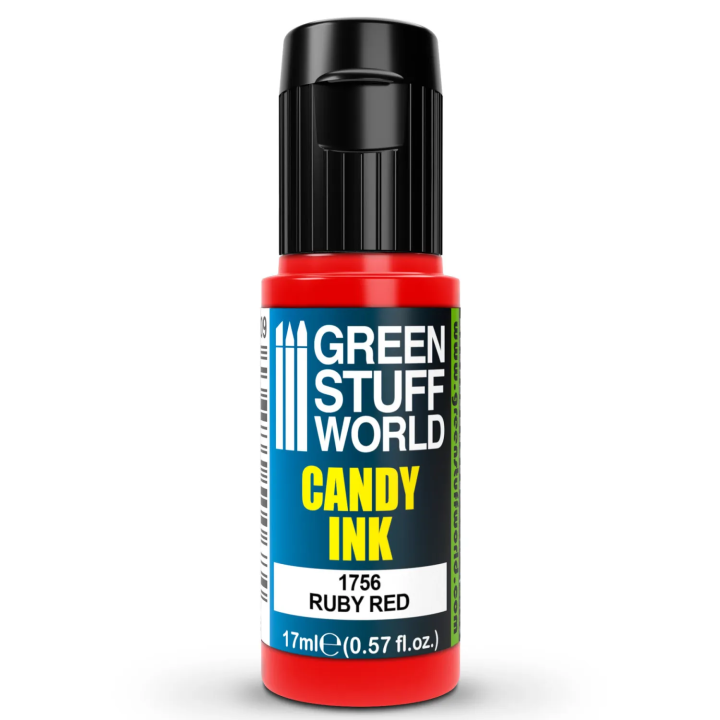 Encre Candy Ruby Red 17ml Green Stuff World - Effet translucide