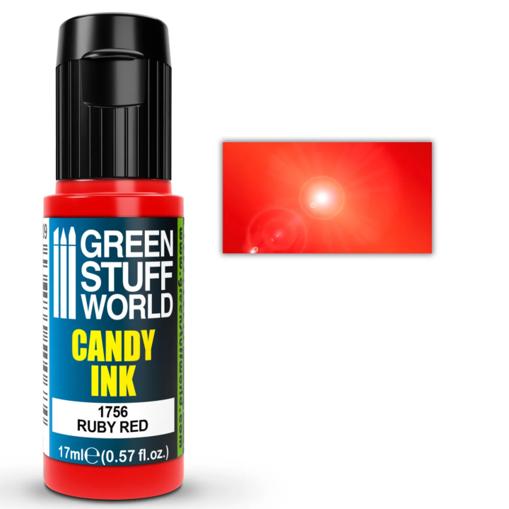Encre Candy Ruby Red 17ml Green Stuff World - Effet translucide