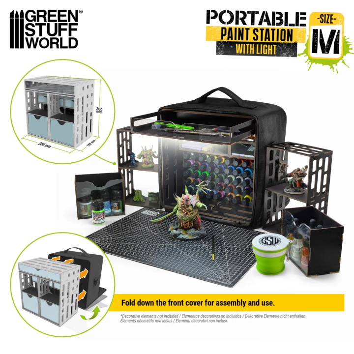 Station de Peinture Portable Green Stuff World | Rangement Hobby