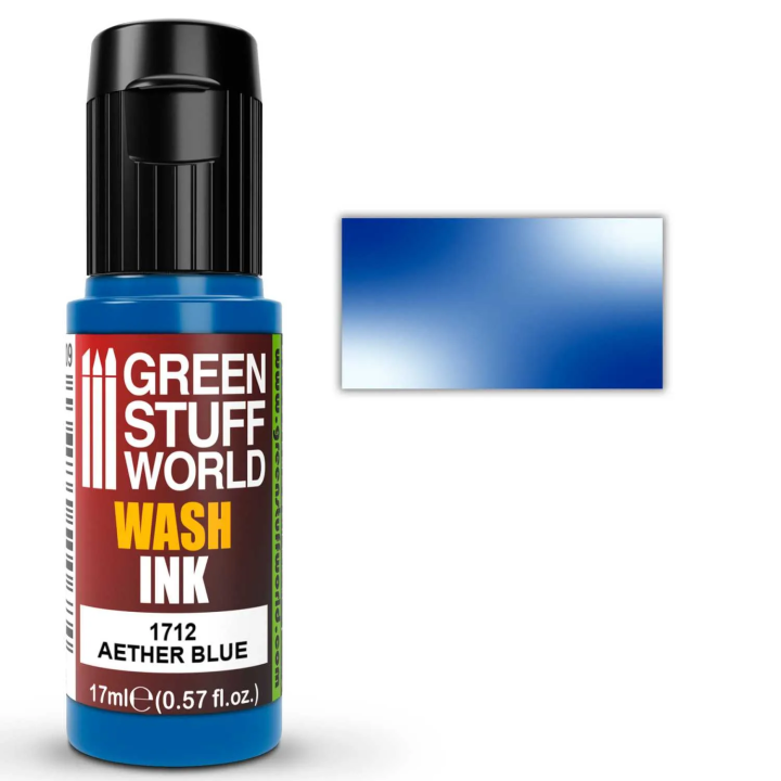 Encre Wash AETHER BLUE 17 ml Green Stuff World | Lavis Bleu