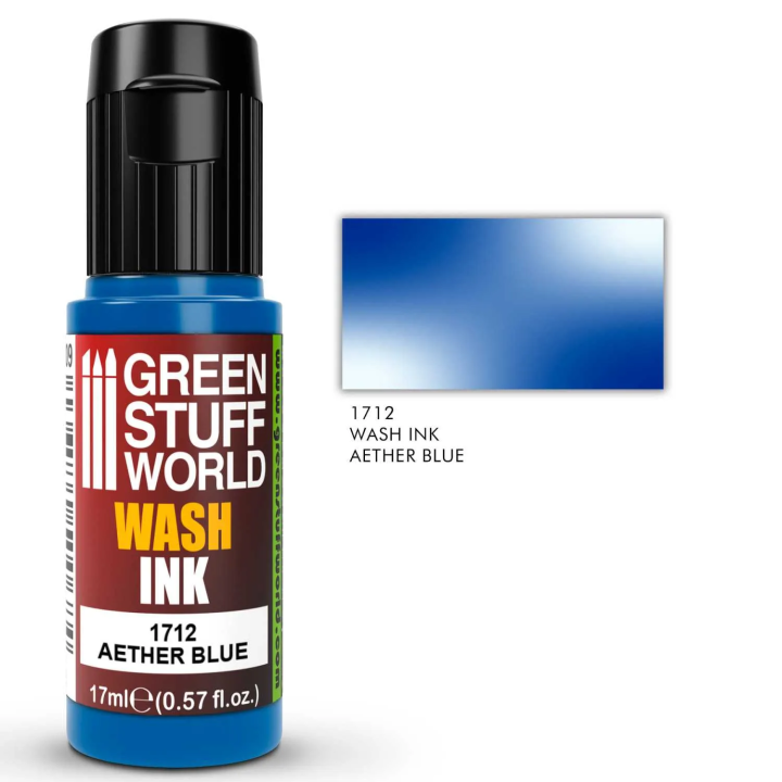 Encre Wash AETHER BLUE 17 ml Green Stuff World | Lavis Bleu