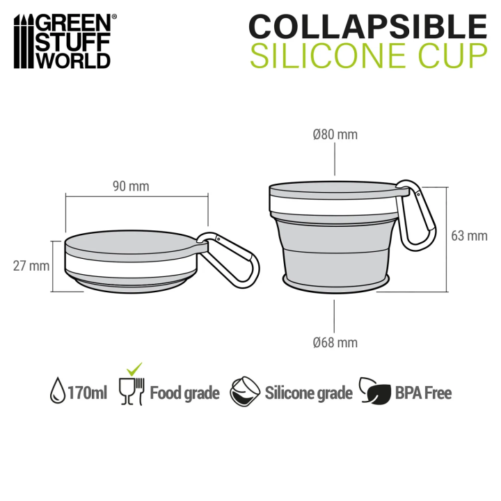 Verre Pliable en Silicone 170 ml Green Stuff World