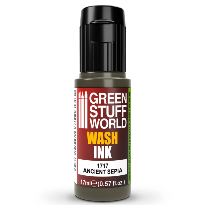 Encre Wash ANCIENT SEPIA 17 ml Green Stuff World | Lavis Sépia
