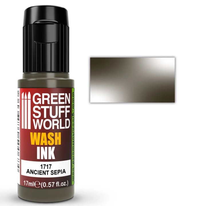 Encre Wash ANCIENT SEPIA 17 ml Green Stuff World | Lavis Sépia