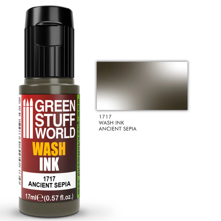 Encre Wash ANCIENT SEPIA 17 ml Green Stuff World | Lavis Sépia