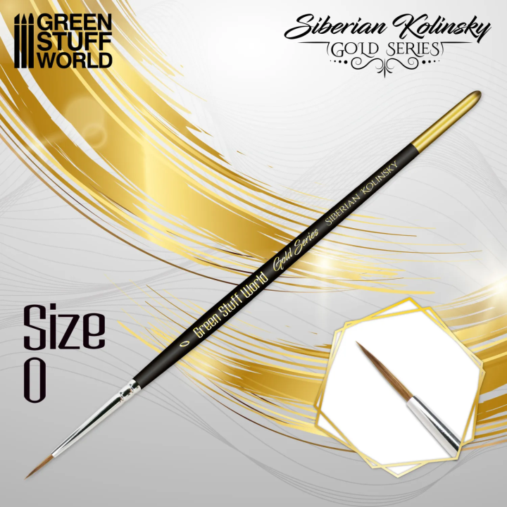 GOLD SERIES Pinceau Kolinsky Sibérien 0 | Green Stuff World