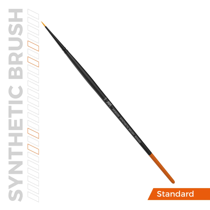 AK SYNTHETIC BRUSH – ROUND 3/0 - Pinceau