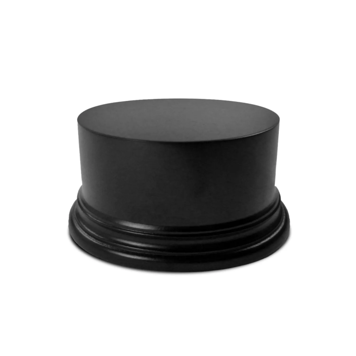 Socle Bois Cylindre Ouvragé 10 cm Noir | Défi Jeux