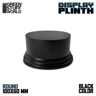 Socle Bois Cylindre Ouvragé 10 cm Noir | Défi Jeux