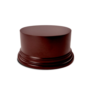 Socle Bois Cylindre Ouvragé 10 cm Brun | Défi Jeux
