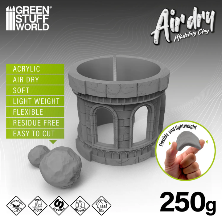 Air Dry Foam Clay 250 g Gris | Défi Jeux