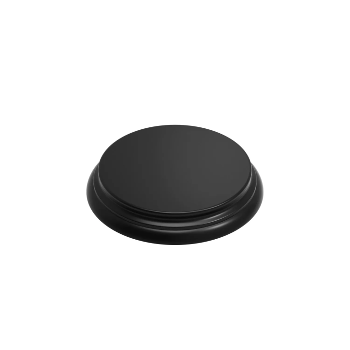 Socle en Bois Rond Ouvragé 10 cm Noir | Défi Jeux