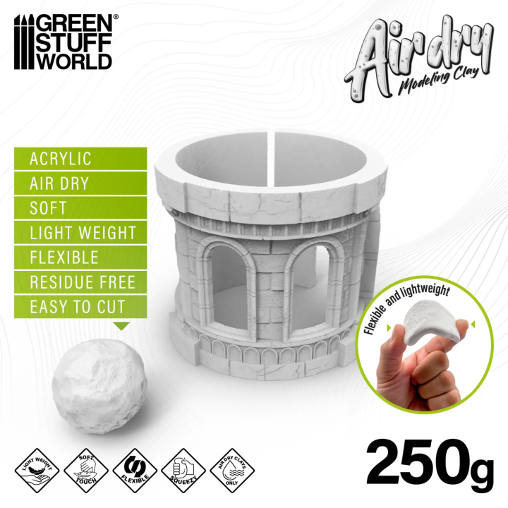Air Dry Foam Clay 250 g Blanche | Défi Jeux