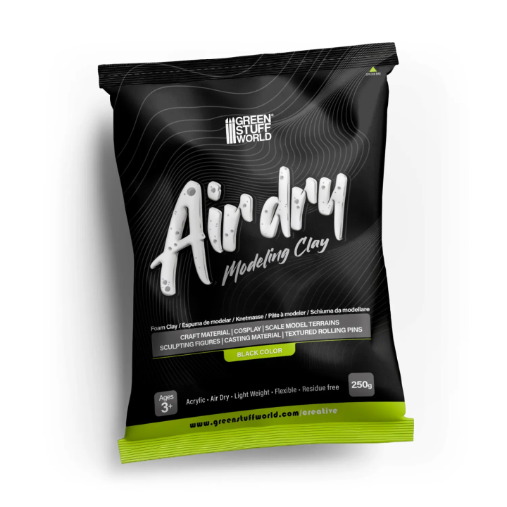 Air Dry Foam Clay 250 g Noire | Défi Jeux