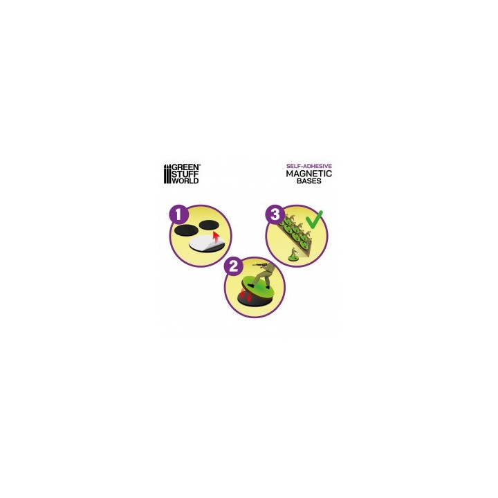 Feuilles magnétiques - Rond 40mm