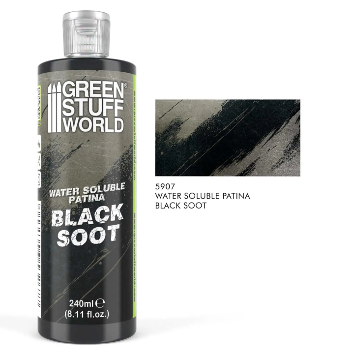 Patine soluble à l'eau Black Soot 240 ml | Défi Jeux