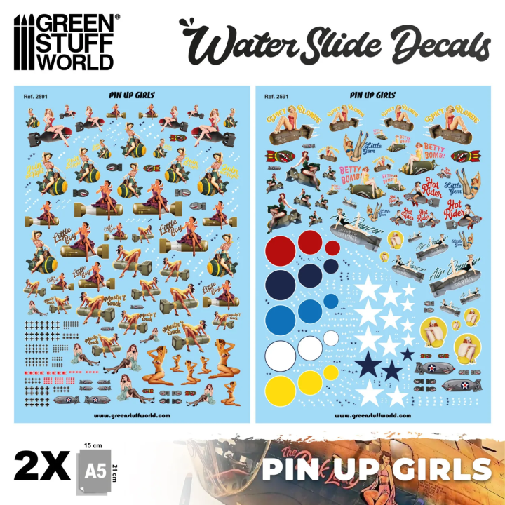 Décalcomanies à l'eau Pin Ups | Défi Jeux