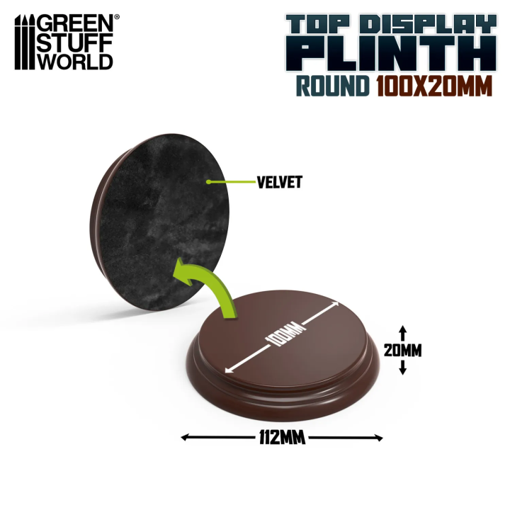 Socle en Bois Rond Ouvragé 10 cm Brun Noisette | Défi Jeux