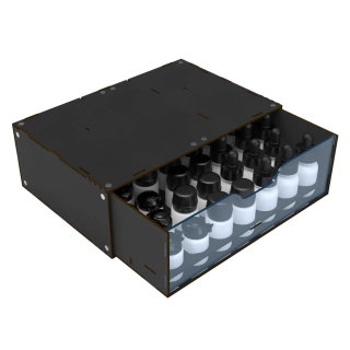 Module rangement peintures 30 ml aimanté Noir | Défi Jeux