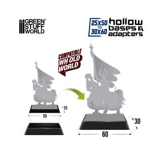 Adaptateur pour socle en plastique 25x50 à 30x60mm