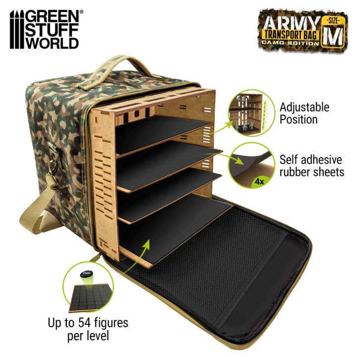 Mallette transport miniatures M Camouflage | Défi Jeux