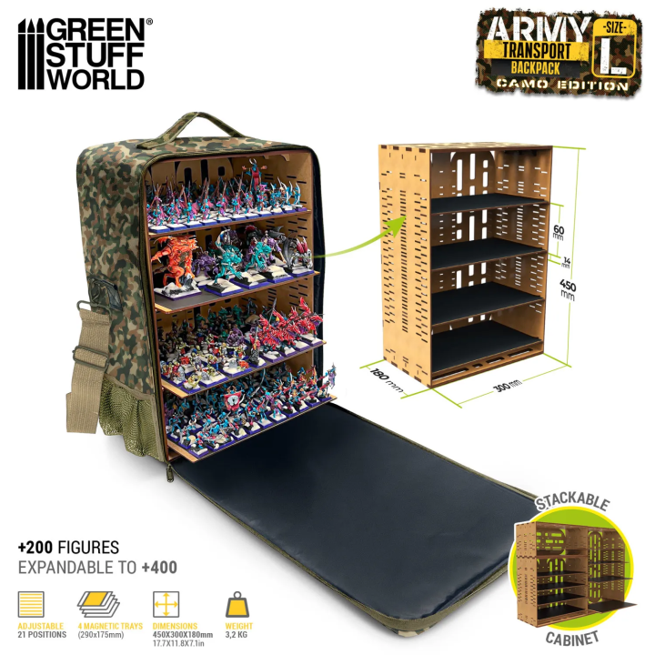 Sac transport miniatures Camouflage GSW | Défi Jeux