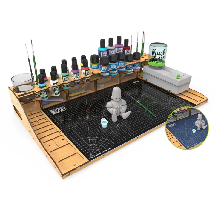 Station de peinture avec tapis de découpe GSW | Défi Jeux