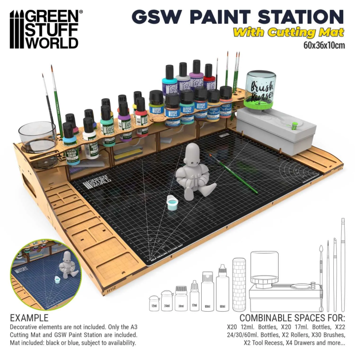 Station de peinture avec tapis de découpe GSW | Défi Jeux