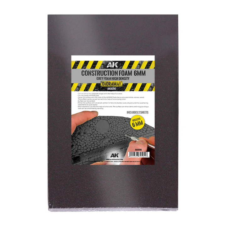 Mousse de construction noire 6 mm AK8096 | Défi Jeux
