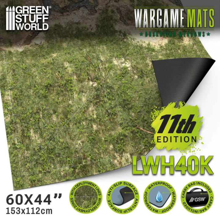 Tapis néoprène Duskriver Meadows 44x60 avec zones de déploiement | Défi Jeux