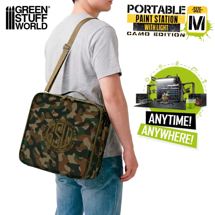 Station de peinture portable Camouflage Green Stuff World | Défi Jeux