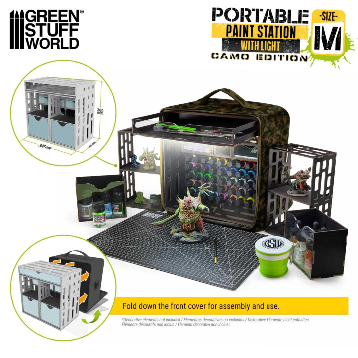 Station de peinture portable Camouflage Green Stuff World | Défi Jeux