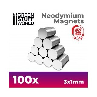 Aimants Néodymes 3x1mm - 100 units (N52)