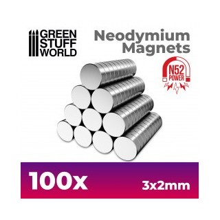 Aimants Néodymes 3x2mm - 100 units (N52)