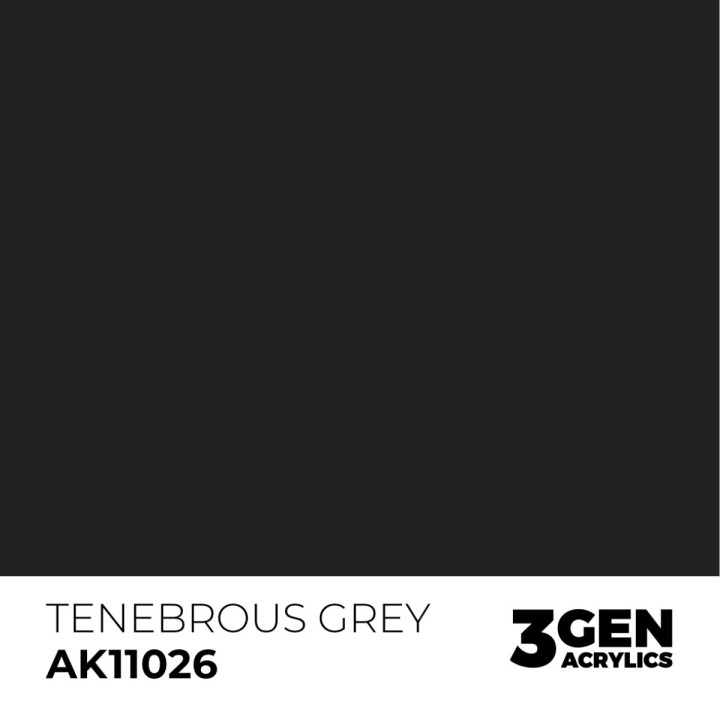 Peinture Tenebrous Grey AK Gen3 | Gris très sombre | Défi Jeux