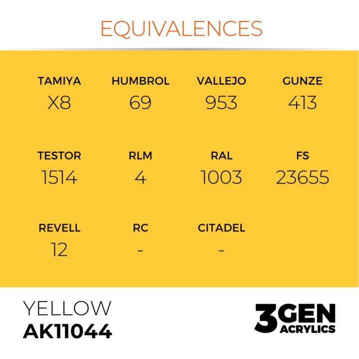 Jaune - Yellow - Équivalent