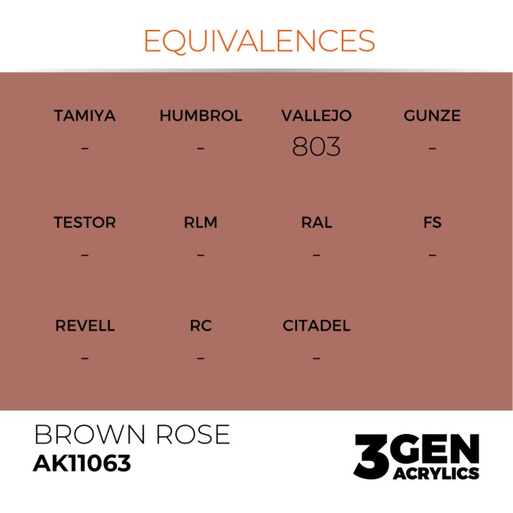 Rose Brune - Brown Rose - Équivalent