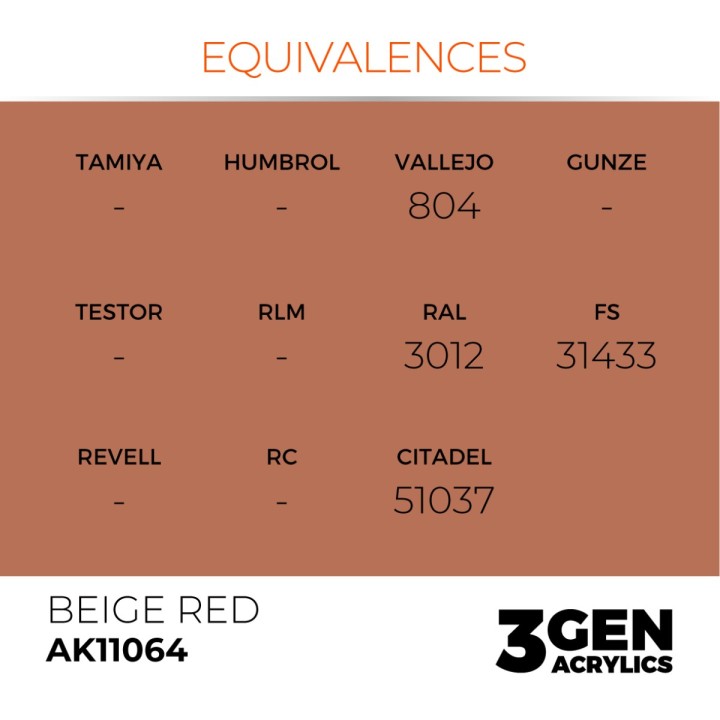 Rouge Beige - Beige Red - Équivalent